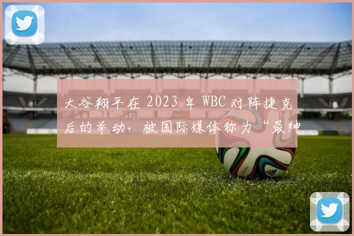 大谷翔平在 2023 年 WBC 对阵捷克后的举动，被国际媒体称为“最绅士球员”